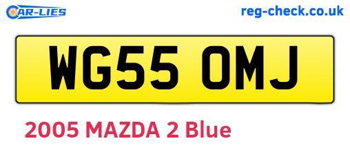 WG55OMJ are the vehicle registration plates.