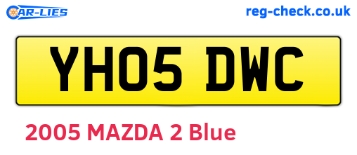 YH05DWC are the vehicle registration plates.