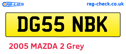 DG55NBK are the vehicle registration plates.