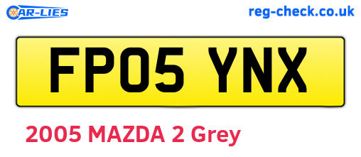 FP05YNX are the vehicle registration plates.