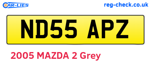 ND55APZ are the vehicle registration plates.