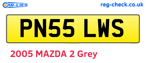 PN55LWS are the vehicle registration plates.