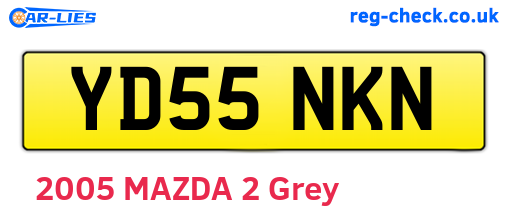 YD55NKN are the vehicle registration plates.