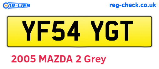 YF54YGT are the vehicle registration plates.