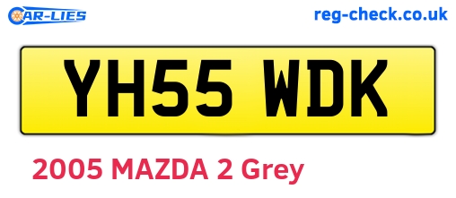 YH55WDK are the vehicle registration plates.