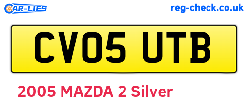 CV05UTB are the vehicle registration plates.