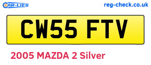 CW55FTV are the vehicle registration plates.