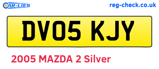 DV05KJY are the vehicle registration plates.