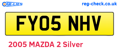 FY05NHV are the vehicle registration plates.