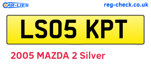 LS05KPT are the vehicle registration plates.