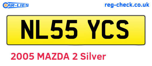 NL55YCS are the vehicle registration plates.