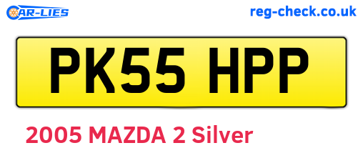 PK55HPP are the vehicle registration plates.