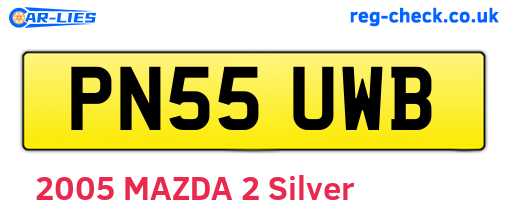 PN55UWB are the vehicle registration plates.