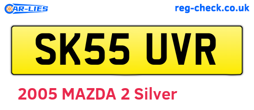 SK55UVR are the vehicle registration plates.