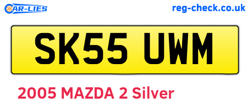 SK55UWM are the vehicle registration plates.