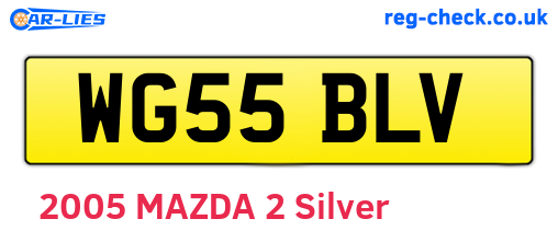 WG55BLV are the vehicle registration plates.