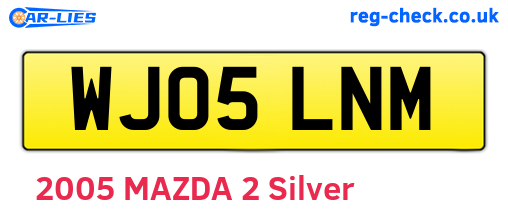 WJ05LNM are the vehicle registration plates.