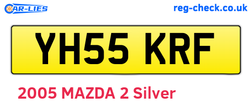 YH55KRF are the vehicle registration plates.
