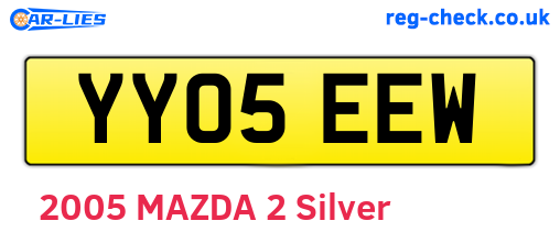 YY05EEW are the vehicle registration plates.