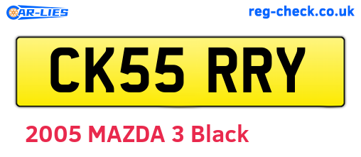 CK55RRY are the vehicle registration plates.