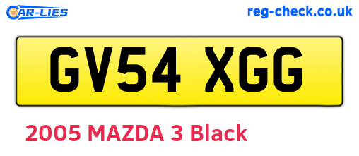 GV54XGG are the vehicle registration plates.