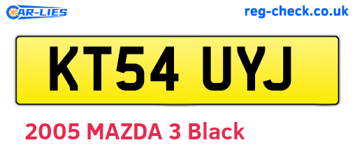 KT54UYJ are the vehicle registration plates.