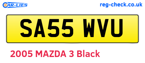 SA55WVU are the vehicle registration plates.