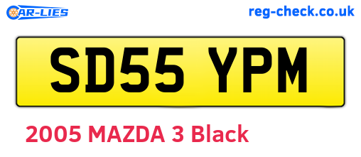 SD55YPM are the vehicle registration plates.
