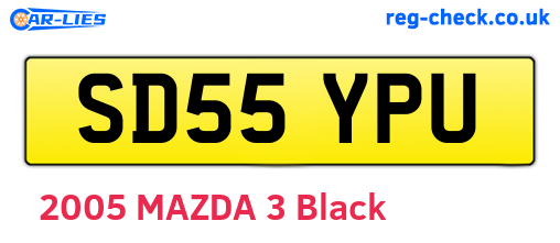 SD55YPU are the vehicle registration plates.