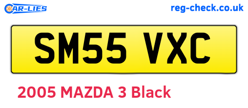 SM55VXC are the vehicle registration plates.