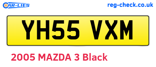 YH55VXM are the vehicle registration plates.