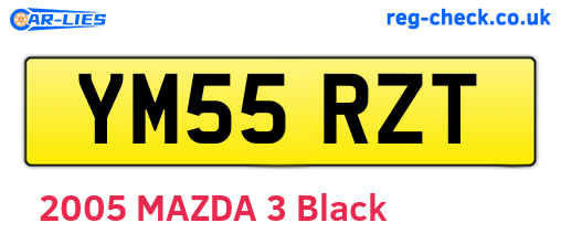 YM55RZT are the vehicle registration plates.