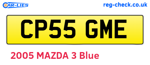 CP55GME are the vehicle registration plates.