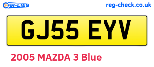 GJ55EYV are the vehicle registration plates.