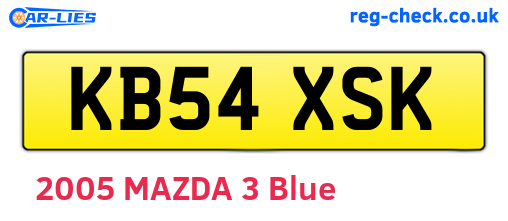 KB54XSK are the vehicle registration plates.