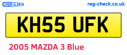 KH55UFK are the vehicle registration plates.