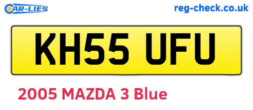 KH55UFU are the vehicle registration plates.