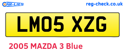 LM05XZG are the vehicle registration plates.