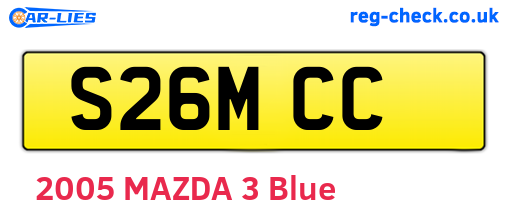 S26MCC are the vehicle registration plates.