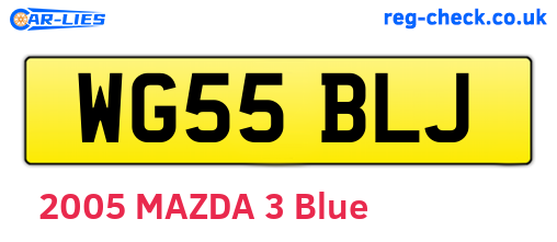 WG55BLJ are the vehicle registration plates.