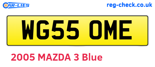 WG55OME are the vehicle registration plates.