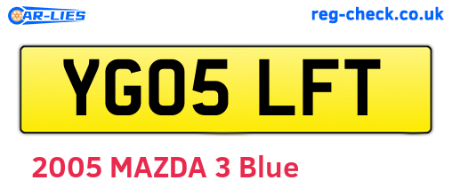 YG05LFT are the vehicle registration plates.