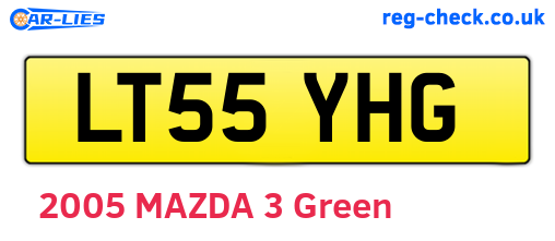 LT55YHG are the vehicle registration plates.