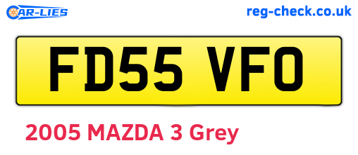 FD55VFO are the vehicle registration plates.