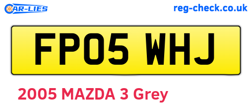 FP05WHJ are the vehicle registration plates.