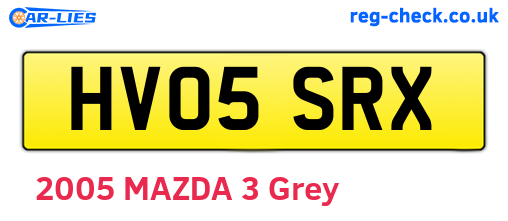 HV05SRX are the vehicle registration plates.