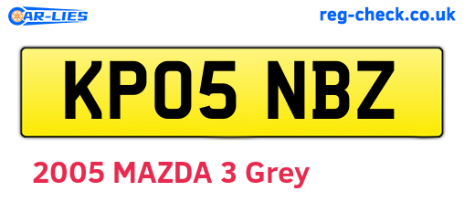 KP05NBZ are the vehicle registration plates.