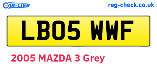 LB05WWF are the vehicle registration plates.