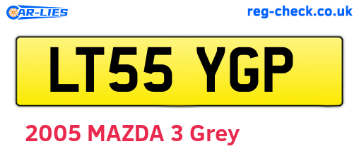 LT55YGP are the vehicle registration plates.