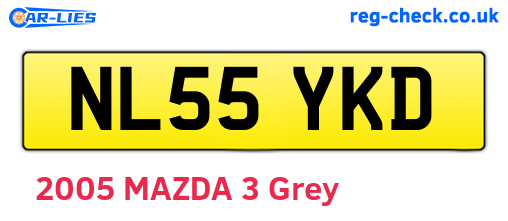 NL55YKD are the vehicle registration plates.